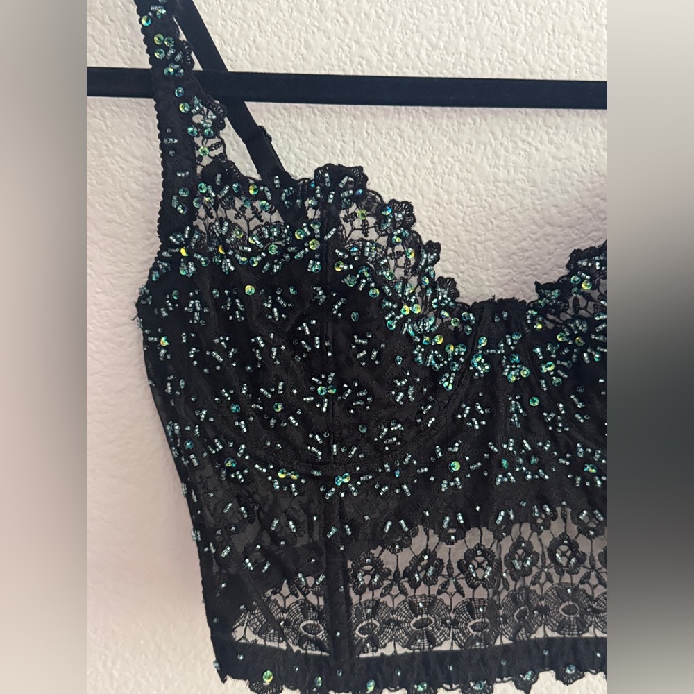 Bebe beaded lace corset bralette top - Picture 4 of 7